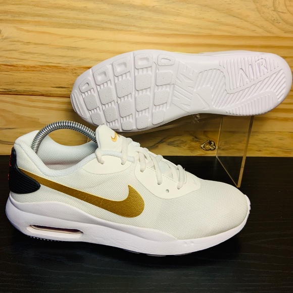 New Nike Air Max Oketo White Gold Running Shoes - Picture 8 of 8